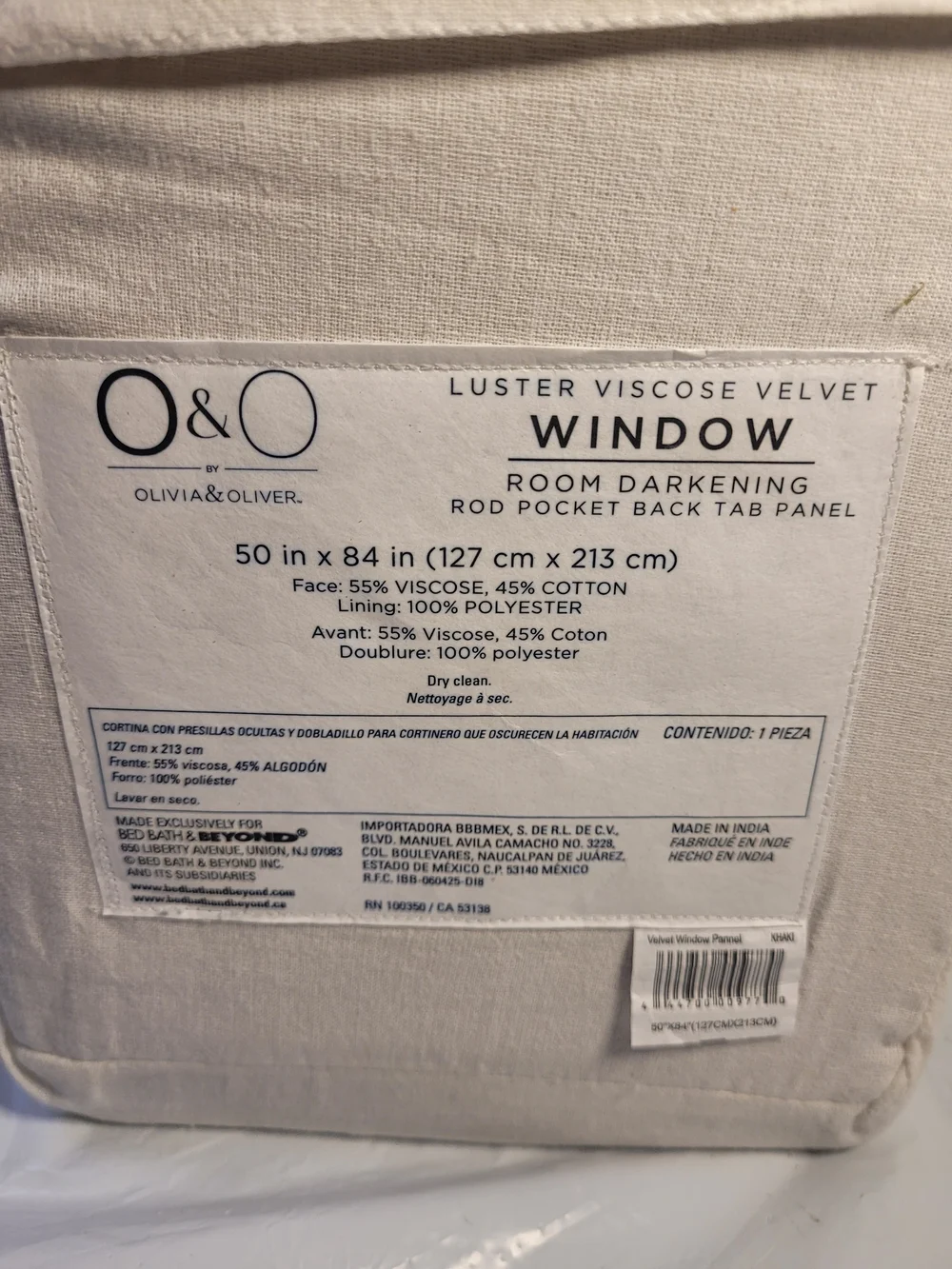 Olivia & Oliver luster viscose velvet curtains 84